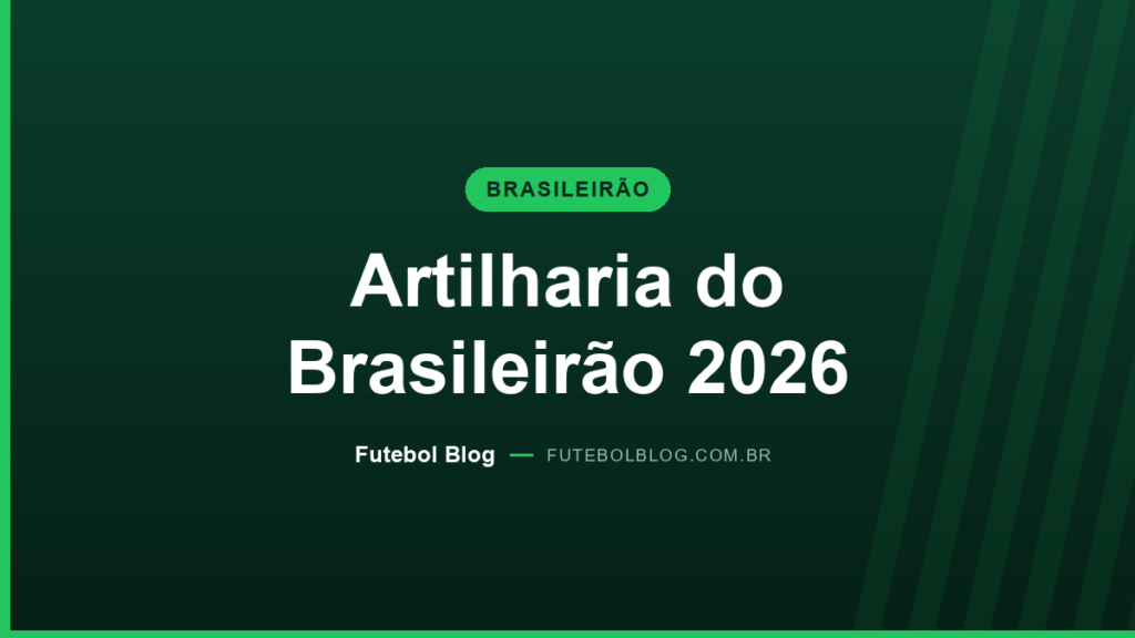 Capa do Futebol Blog: artilharia do Brasileirão 2026
