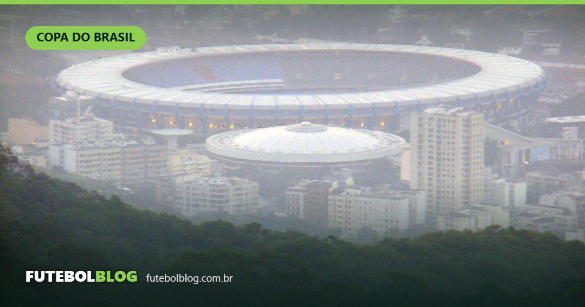 Vista aérea do Estádio do Maracanã, no Rio de Janeiro