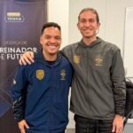 Lulinha, ex-Corinthians, ao lado de Filipe Luís em curso de treinadores da CBF