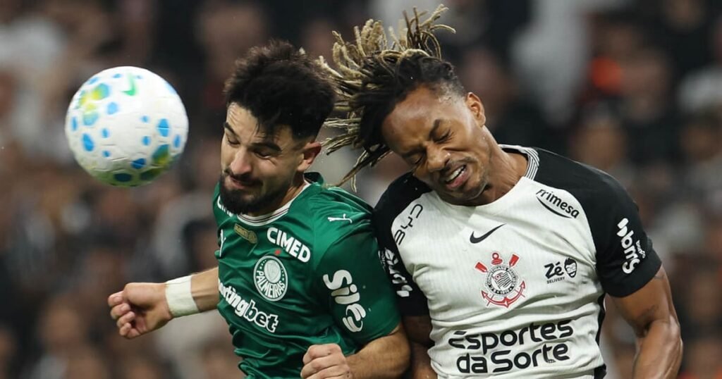 Palmeiras x Corinthians: arte do clássico da 30ª rodada do Brasileirão no Nu Parque