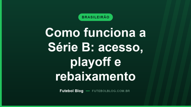 Capa do Futebol Blog: como funciona a Série B, com acesso, playoff e rebaixamento