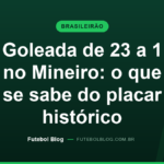 Capa sobre a goleada de 23 a 1 do Novo Esporte sobre o Santarritense no Mineiro