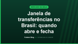 Capa do Futebol Blog: janela de transferências no Brasil, quando abre e quando fecha