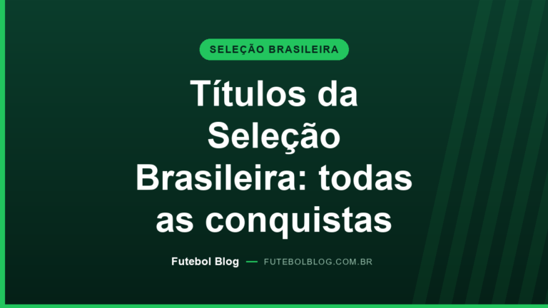 Capa do Futebol Blog sobre os títulos da Seleção Brasileira: Copas do Mundo, Copas América, Confederações e ouro olímpico